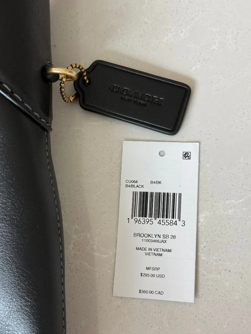 Coach Black Leather Shoulder Bag